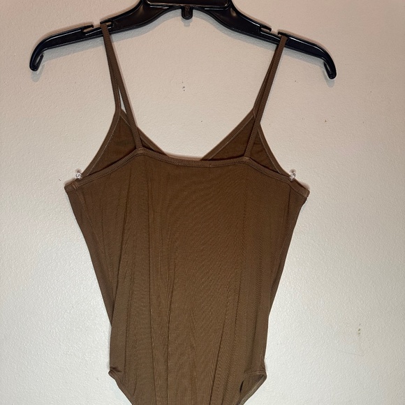 Agolde Spaghetti Strap Bodysuit Toffee - Picture 1 of 4
